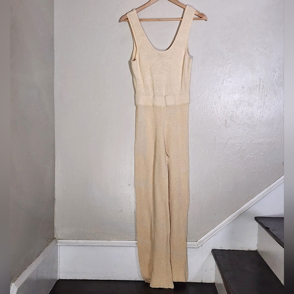 Free People Beach Cream Jumpsuit - Picture 2 of 4